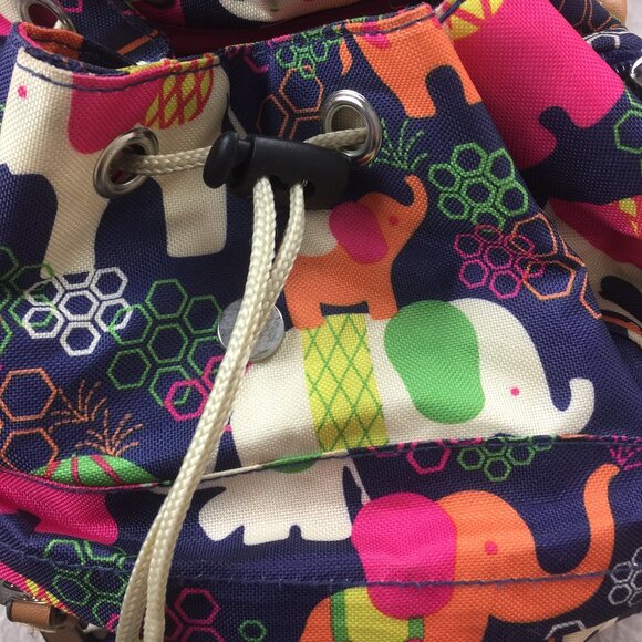 Adorable Lily Bloom Elephant Print Mini Backpack Nice Used Condition 🐘 - Picture 9 of 14
